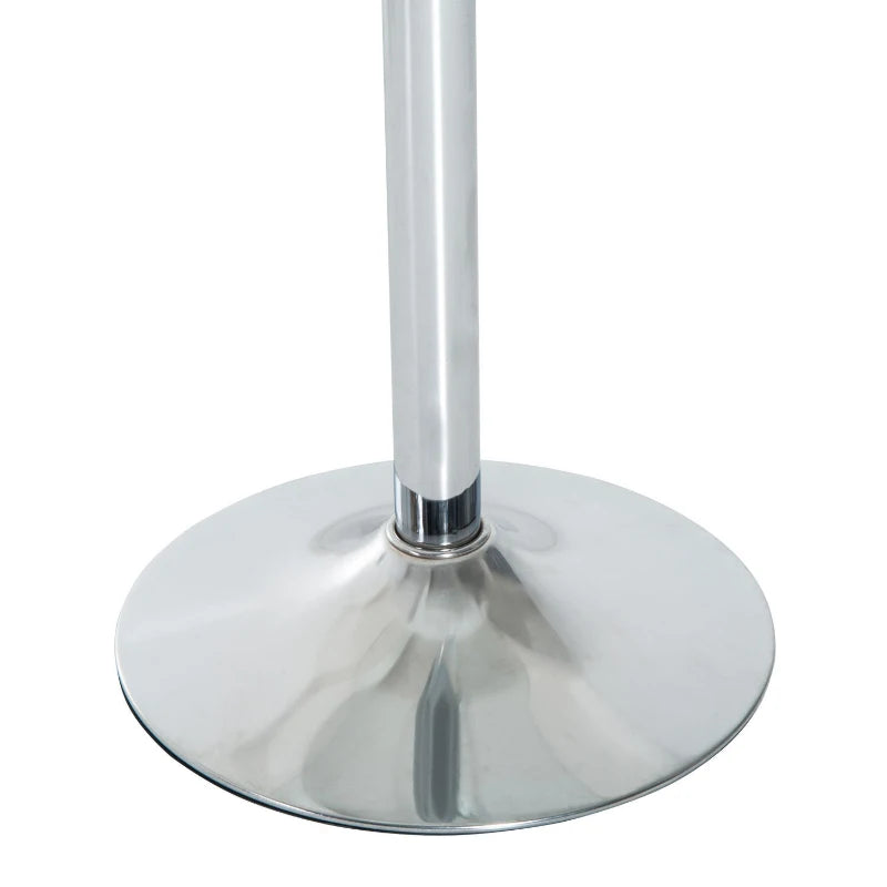 Modern Round Dining Table, Glass Top, Space-Saving Design