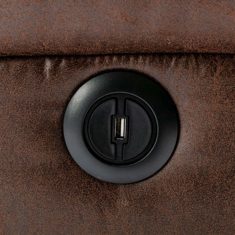 Electric Power Lift Recliner w/ Heat, Massage & Pockets – Brown, 104cm