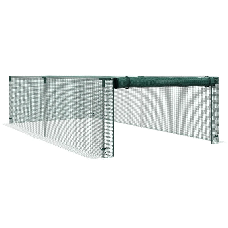 Durable Plant Protection Cage with Door, Green, 8' x 4' Garden Cover
