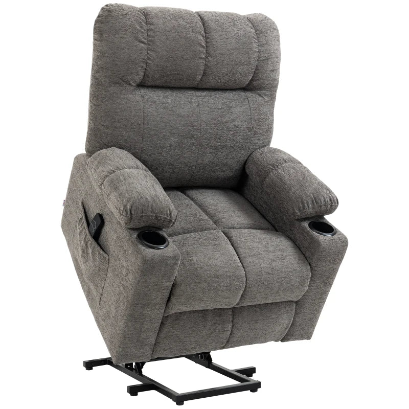 Power Recliner Chair with Lift for Elderly, Remote Control, Grey