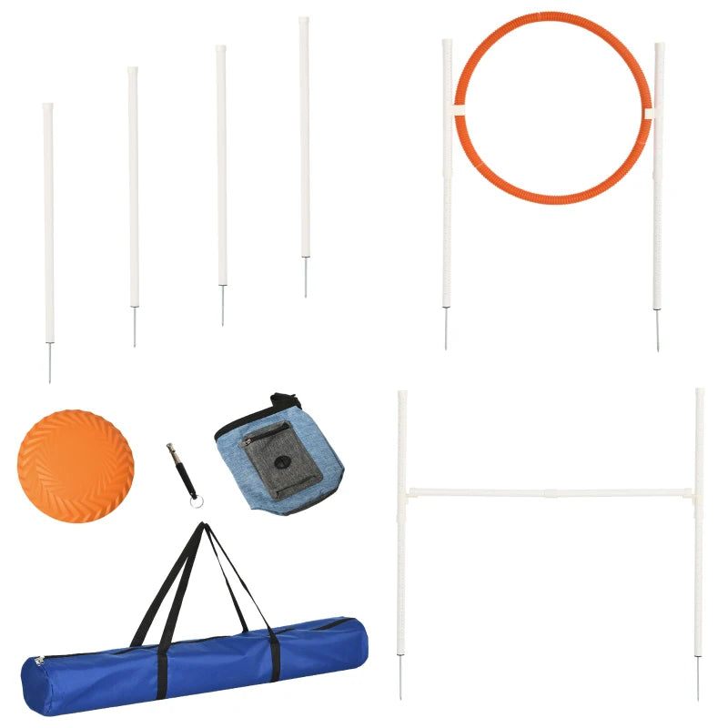 Dog Agility Training Kit – Multicoloured Set with Carry Bag