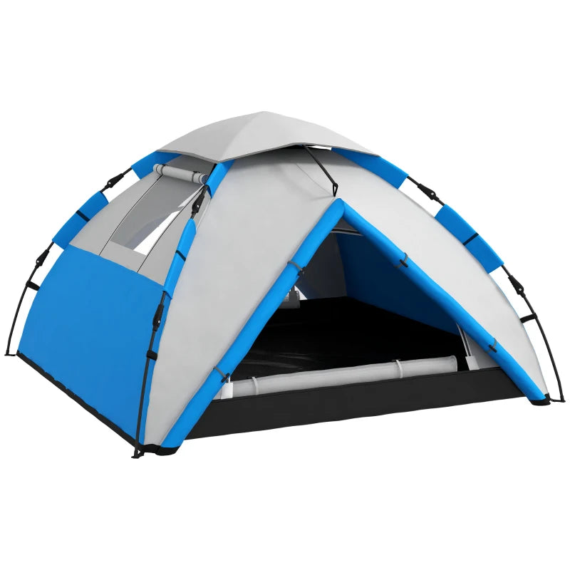 Blue Camping Tent – 2-Man One Room with Accessories Included