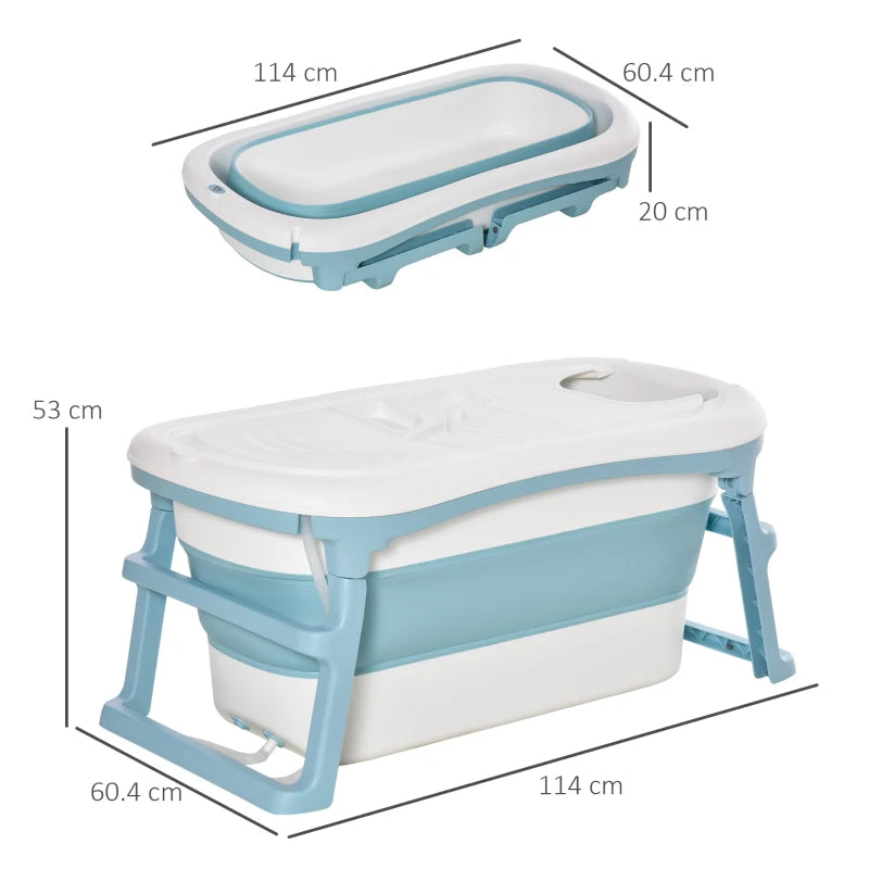 Foldable Kids Bath Tub with Lid – Spacious Freestanding Tub for Ages 1 to 12 Years