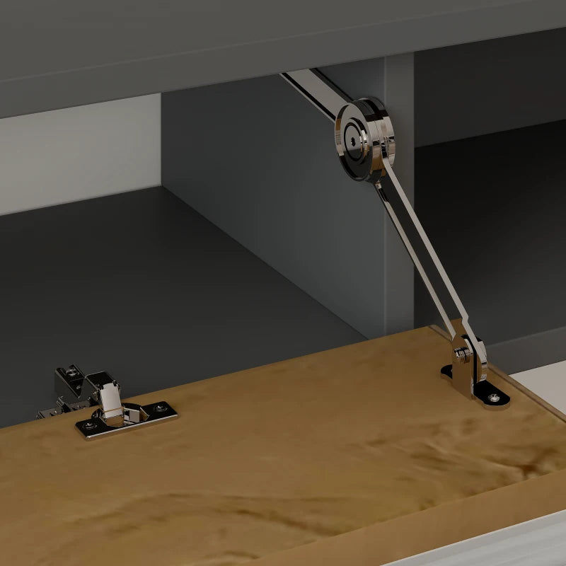 Floating TV Stand 140cm, Storage Included – Charcoal Grey