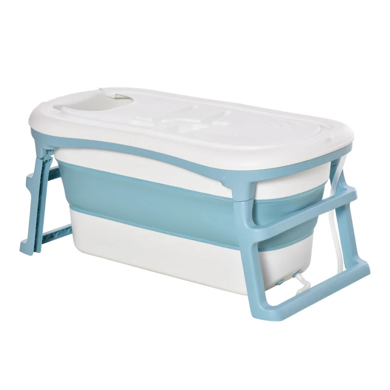 Foldable Kids Bath Tub with Lid – Spacious Freestanding Tub for Ages 1 to 12 Years