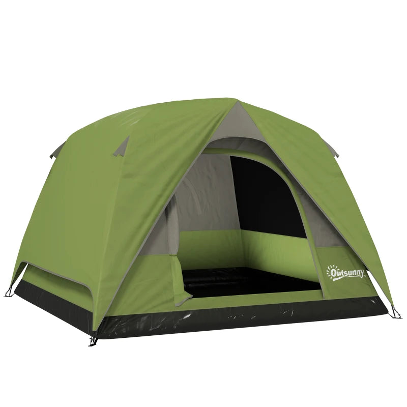 3-4 Person Camping Tent – Lightweight, Waterproof, Olive Green