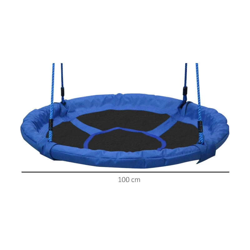 Durable 40" Blue Kid Nest Saucer Swing Seat – Perfect for Indoor & Outdoor Play