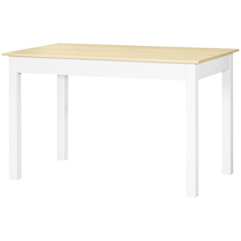 4-6 Seater Dining Table, Oak Look, Thick Legs, Modern Kitchen Table
