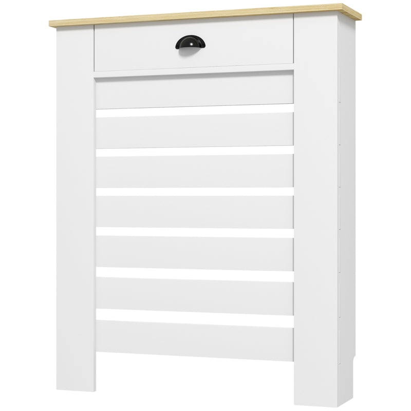 95.5 x 78 cm Radiator Cover – White Finish with Drawer