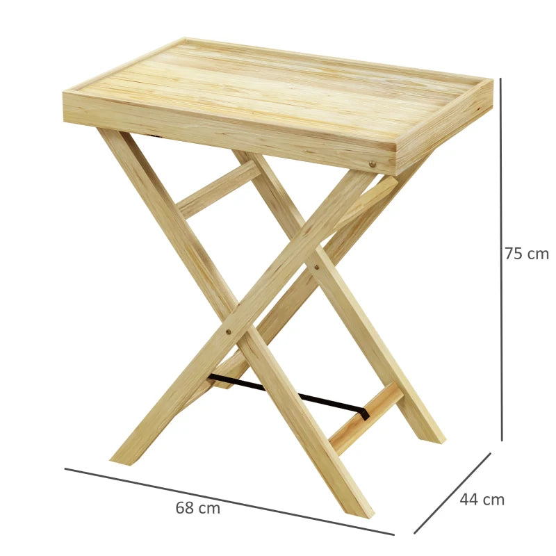 Durable Wooden Garden Table, 44 x 68cm – Perfect for Patio and Balcony