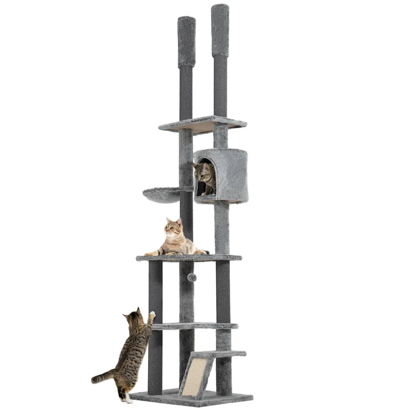 Large Cat Tower with Ramp, House & Scratching Posts