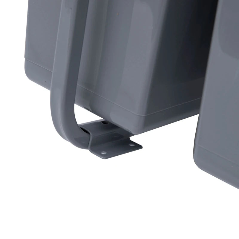Grey Pull-Out Waste Bin Cabinet, 40L Recycling Bin (1x20L+2x10L)
