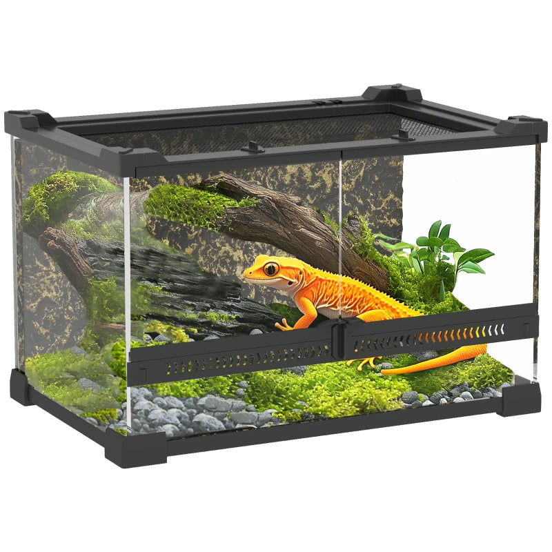 Mini Glass Tank for Reptiles – Front Vent Design