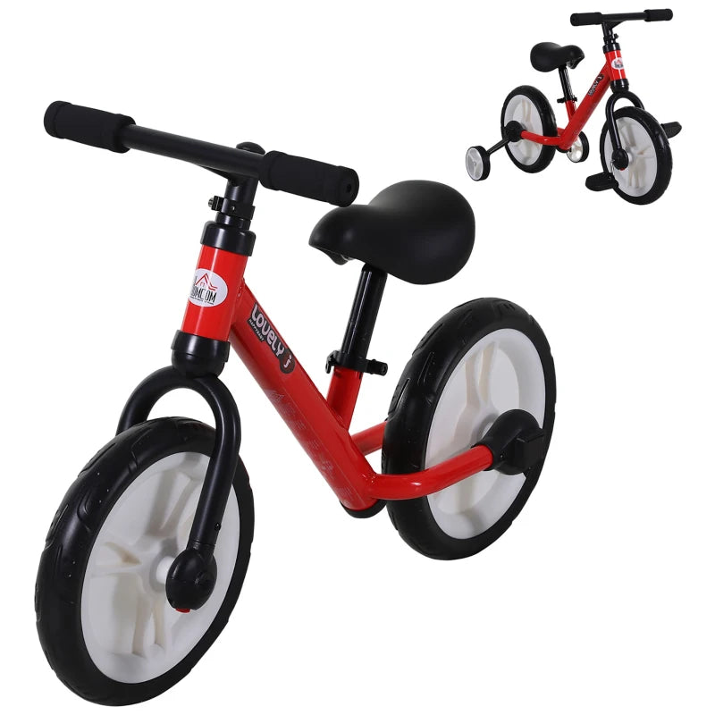 11" Kids Balance Bike with Removable Stabilizers, EVA Tires & Adjustable Seat, Ages 2-5