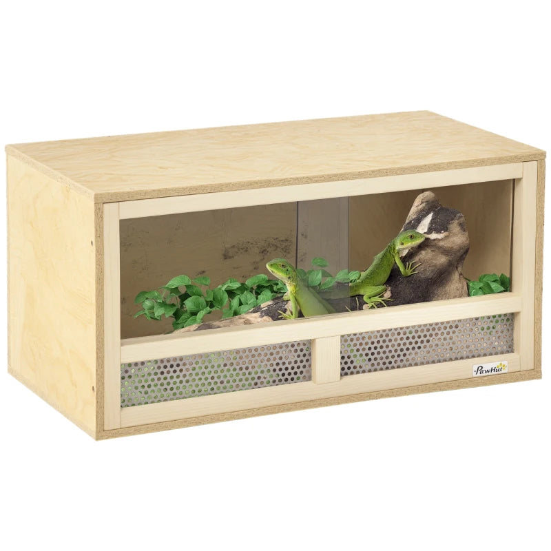 Sliding Door Reptile Terrarium – For Lizards, Snakes & Horned Frogs
