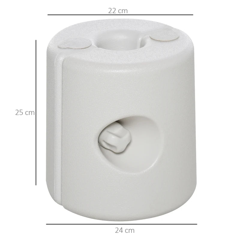 Canopy Tent Weights 4 Pack with Rapid Clip, Fillable with Sand or Water, White, 36 kg
