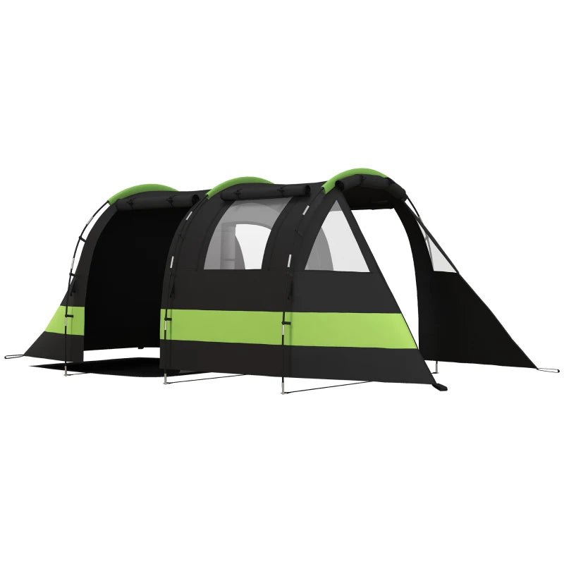 4-Man Blackout Tent – Two Rooms with Accessories, Black