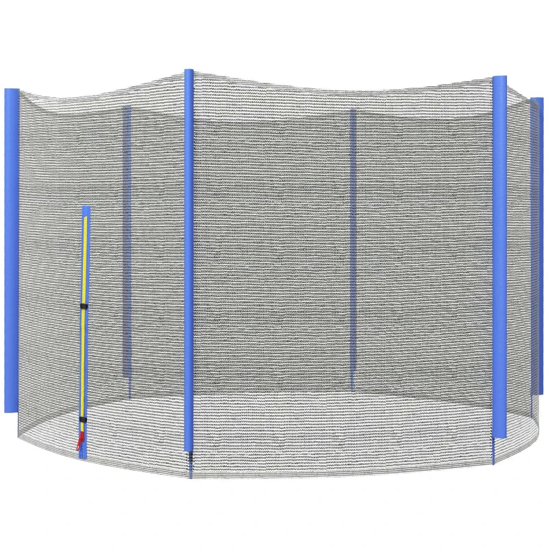 Blue 8ft Trampoline Safety Net with 6 Plastic Pole Covers