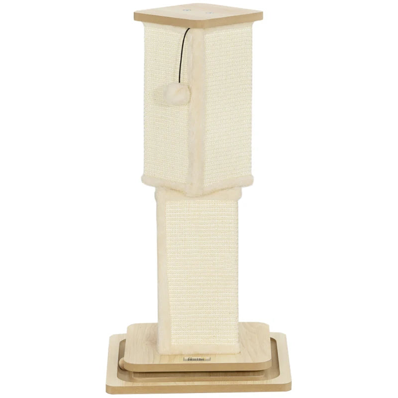 Cat Scratching Post with Ball Track – 67cm Oak