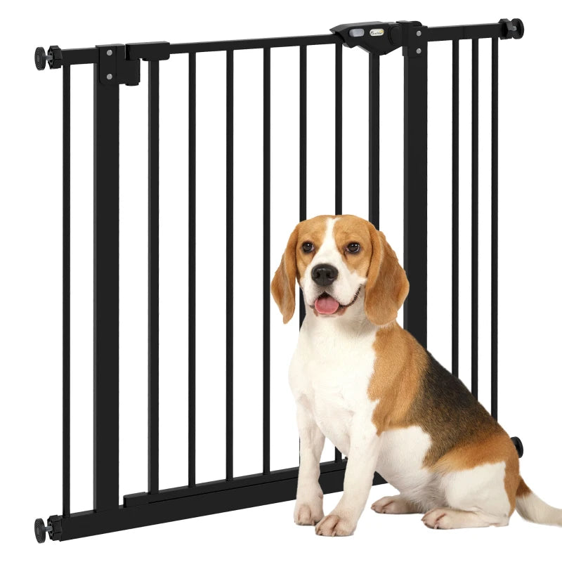 Black Adjustable Safety Gate with One Extension