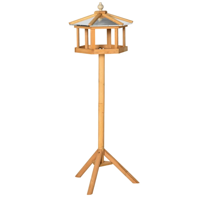 Wooden Bird Table with Shelter – 40x113cm