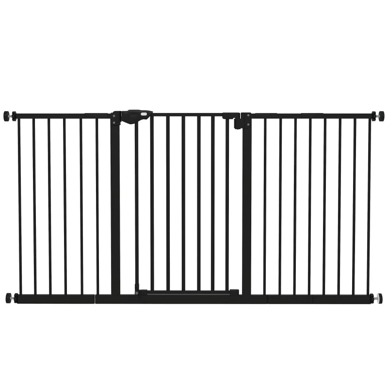 Black Safety Gate – Adjustable with 3 Extensions