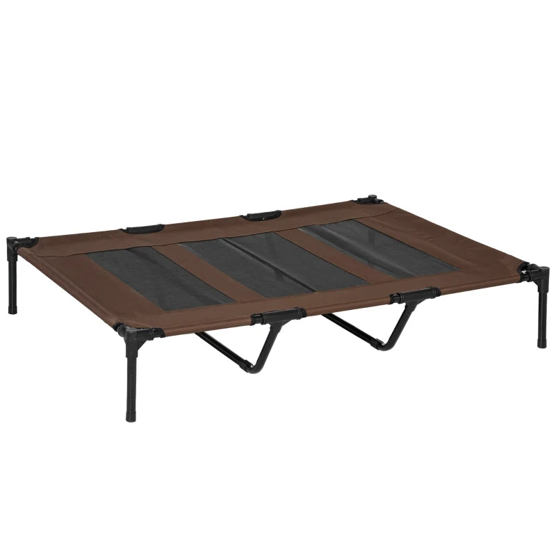 Raised Dog Bed with Cooling Mesh – Brown, XX-Large