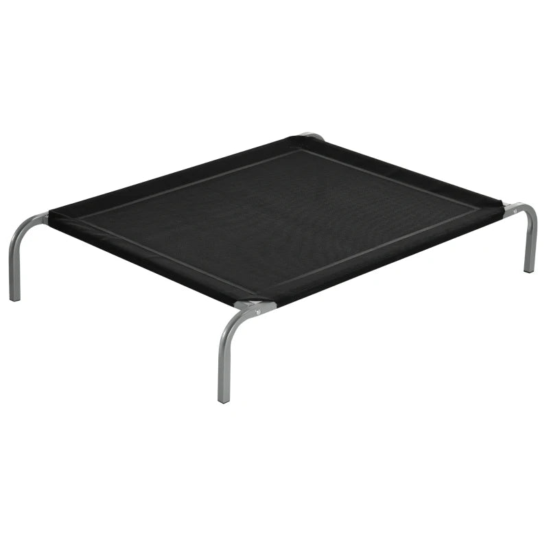 Elevated Cooling Pet Bed for Medium & Large Dogs – Raised Cot, Black