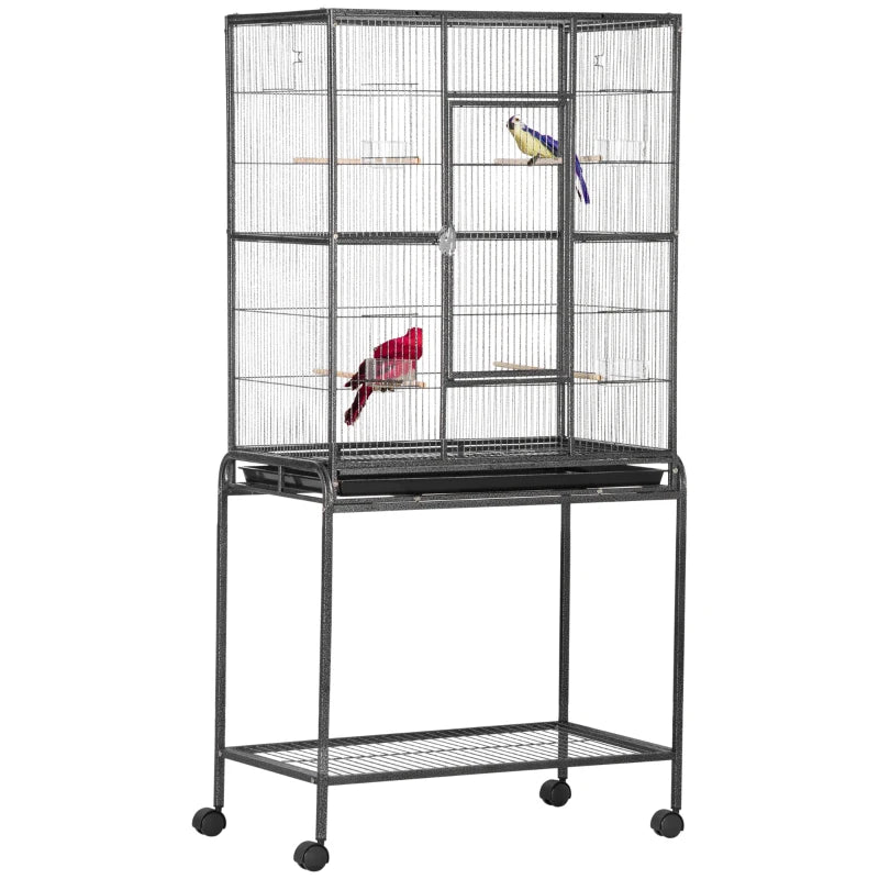 Bird Cage for Parrots, Canaries & Budgies with Stand