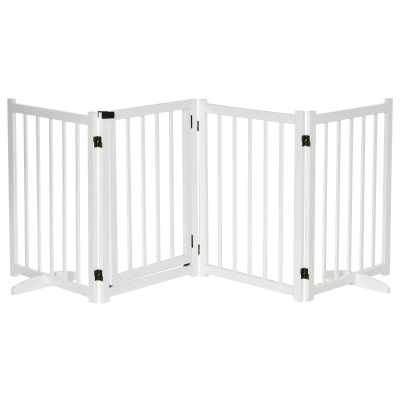 Wooden Freestanding Dog Gate with Multiple Panels