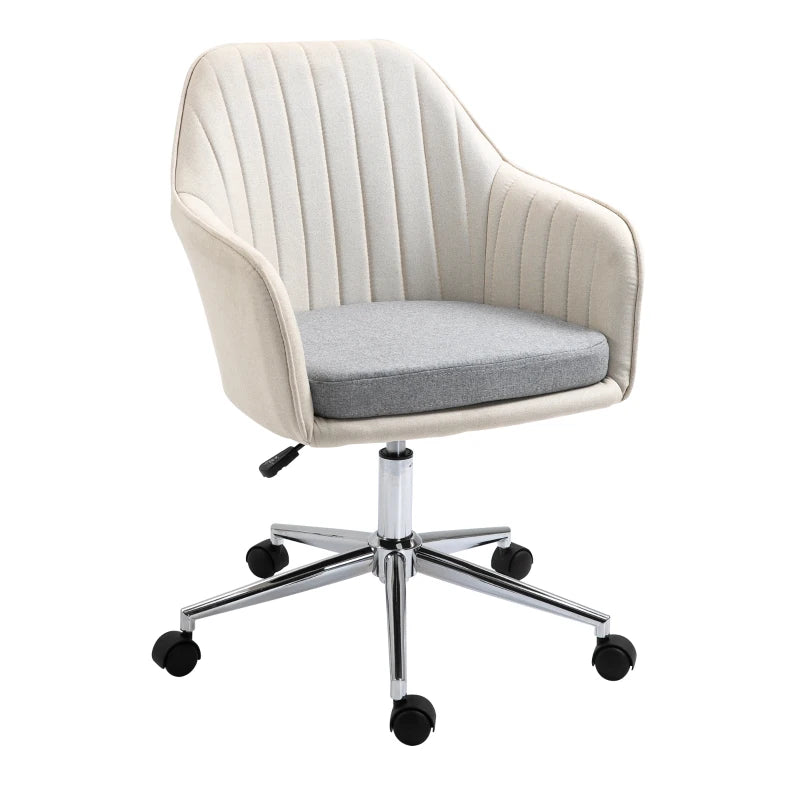 Home Office Chair – Beige with Stylish Golden Base