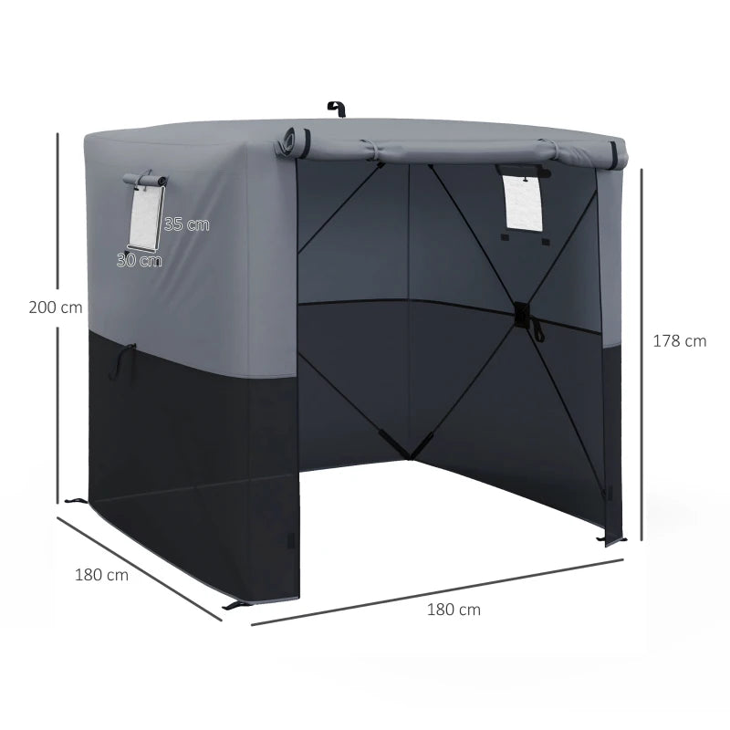Compact Outdoor Gazebo with Carry Bag – Great for BBQs, Events & Shade, Black, 2x2m