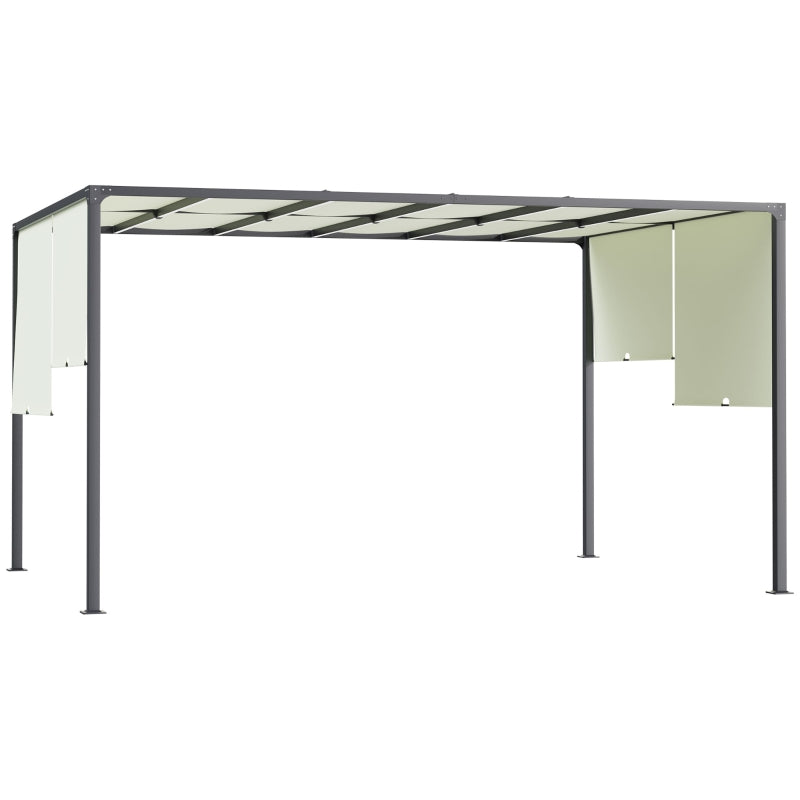 Cream White Outdoor Pergola for Patio or Garden – Elegant Sun Shelter 3x4M