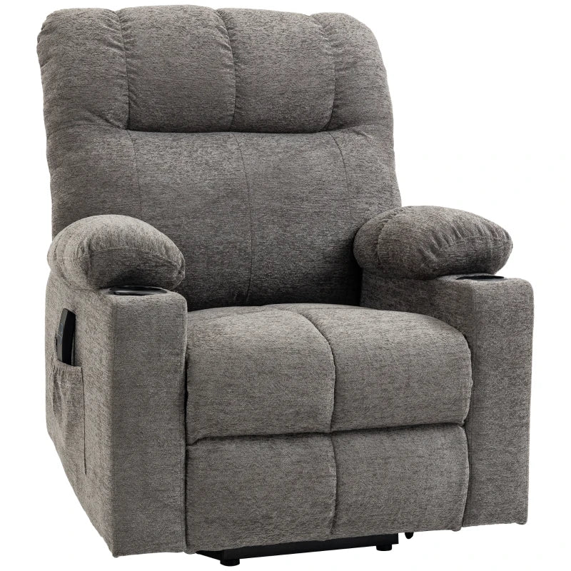 Power Recliner Chair with Lift for Elderly, Remote Control, Grey