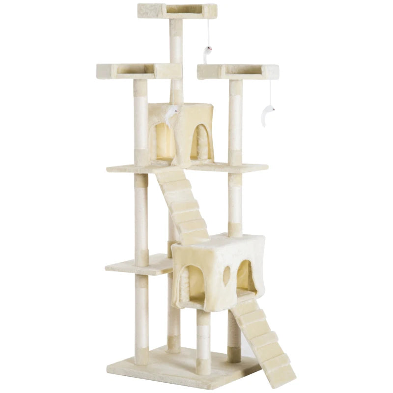 Cat Climbing Tower & Scratch Post – 181cm Indoor Cat Tree