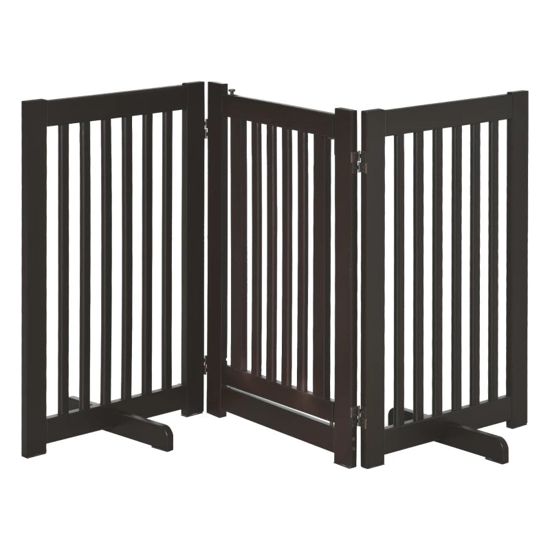 Portable Pet Fence – Brown Freestanding Gate