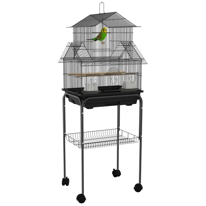 Bird Cage for Canaries & Budgies with Swing, Perch & Tray