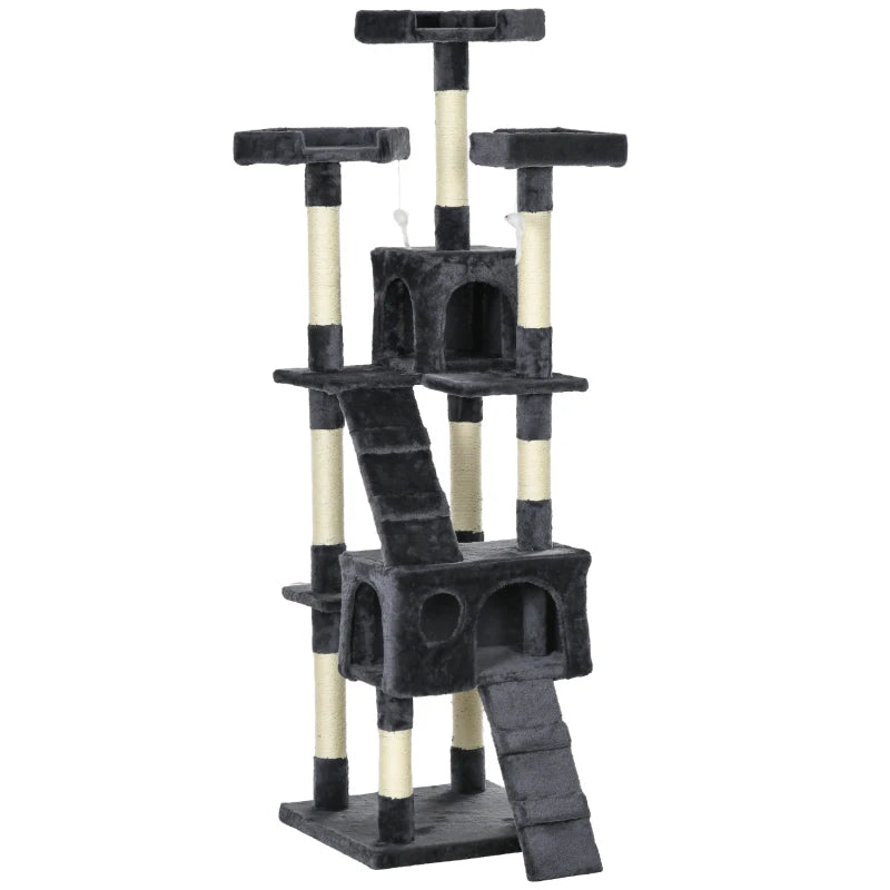 Large Cat Tree & Activity Centre – Charcoal Grey