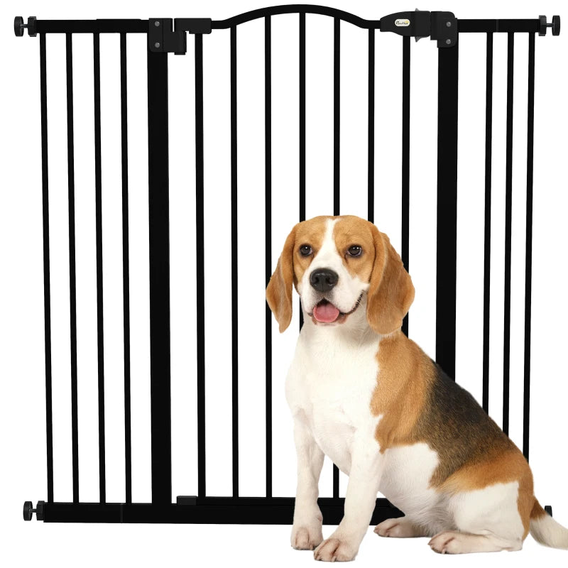 Black Pressure Fit Dog Gate – 94cm Tall, No Drilling