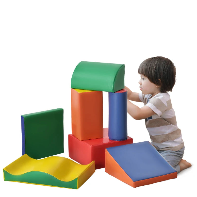 Toddler Soft Play Set – 7 Piece Foam Blocks for Climbing, Crawling & Stacking 1-3 Years