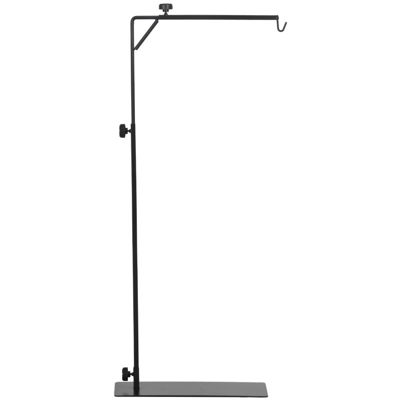 Black Reptile Lamp Stand, Adjustable Height & Length