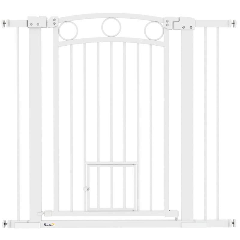 Dog & Cat Gate 96cm Tall with 7cm & 14cm Extensions for Stairs