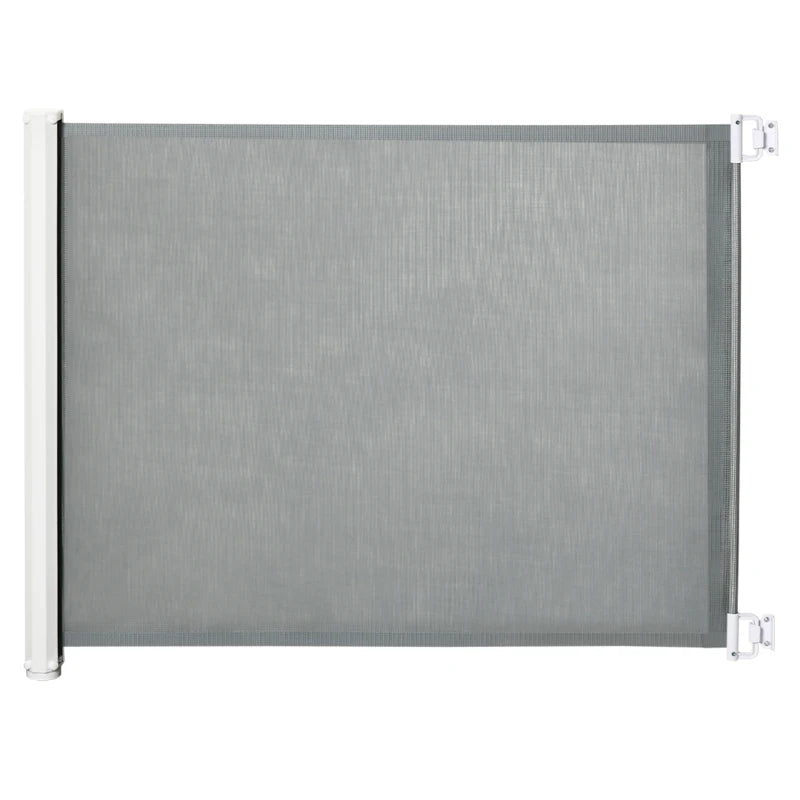 Grey Pet Safety Gate for Doorways – Retractable, 115cm Wide