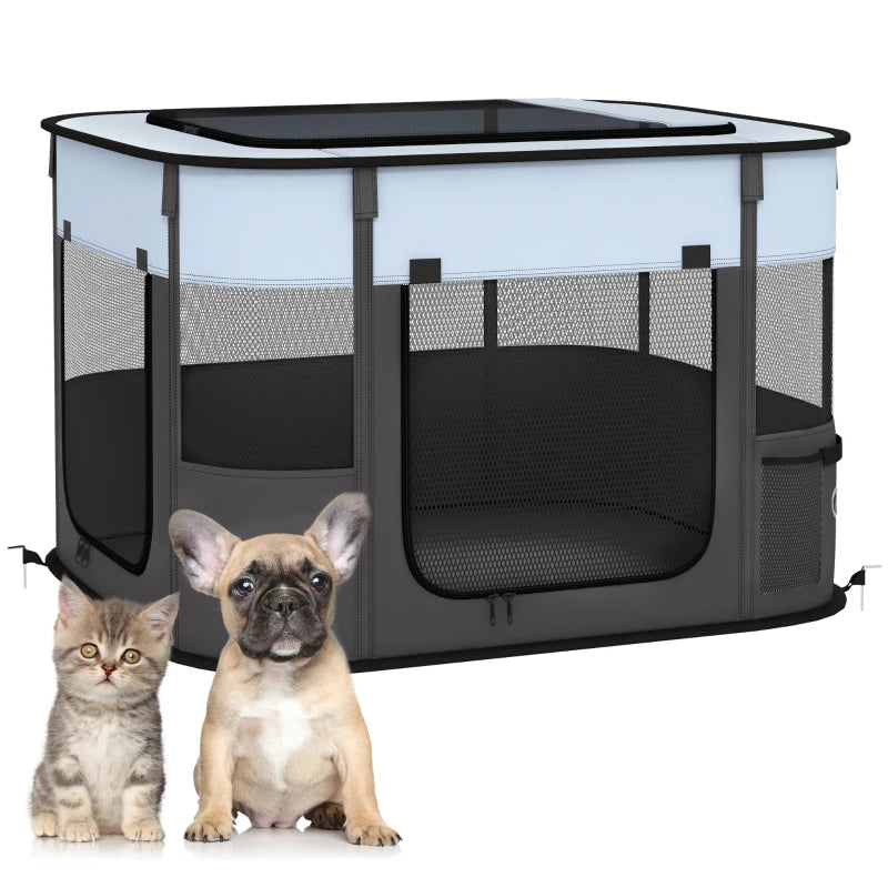 Dog Playpen with Stakes & Storage Bag