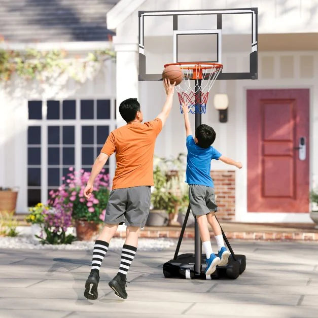 Adjustable 1–3.05m Outdoor Basketball Hoop with Shatterproof Backboard