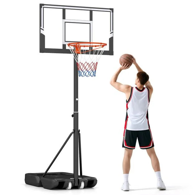 Adjustable 1–3.05m Outdoor Basketball Hoop with Shatterproof Backboard