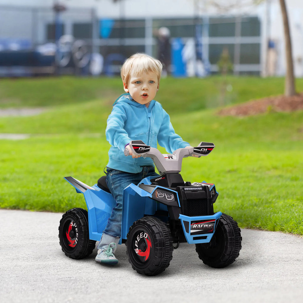 HOMCOM 6V Electric Quad Bike Ride-On for Kids Ages 18–36 Months Toddler Toy