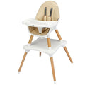 Modern 4-in-1 Baby High Chair with Safety Harness and Multi-Stage Seating