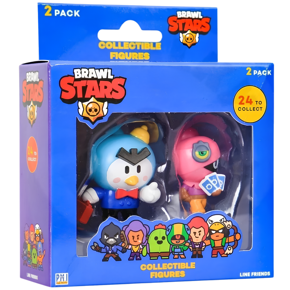 Brawl Stars Series 1 Figure Stamper Keychain LINE Friends Official Collectible Toy