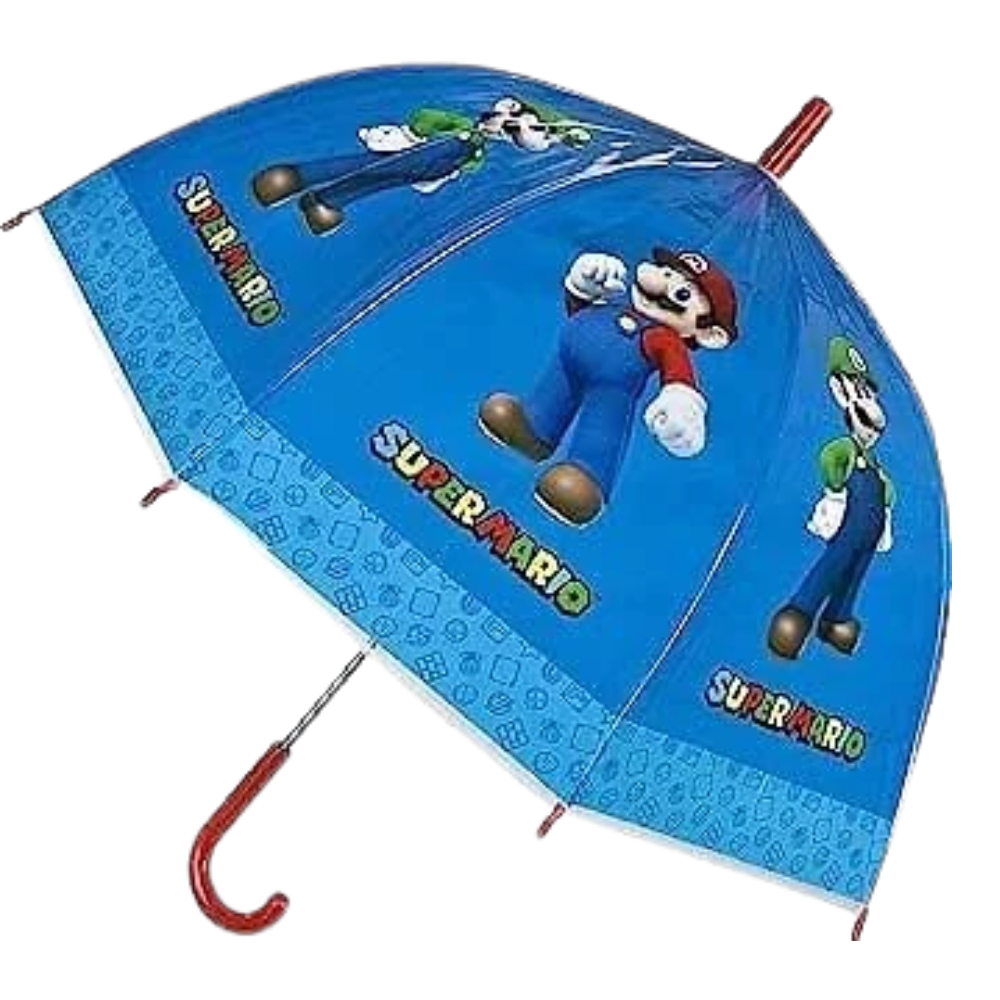 Kids Character Dome Umbrella 70cm Windproof Bubble Brolly